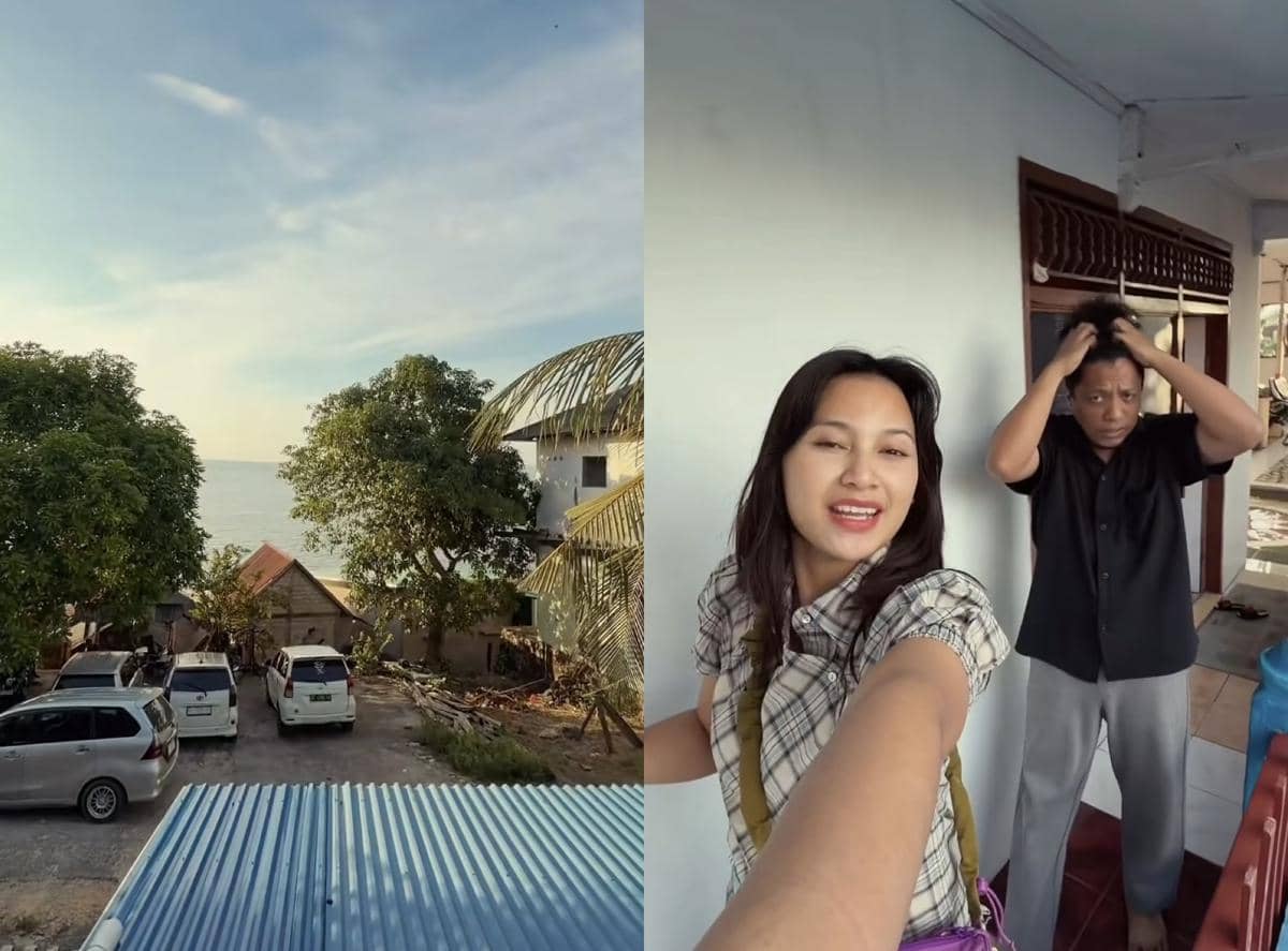 potret suasana rumah seleb di kampung halaman