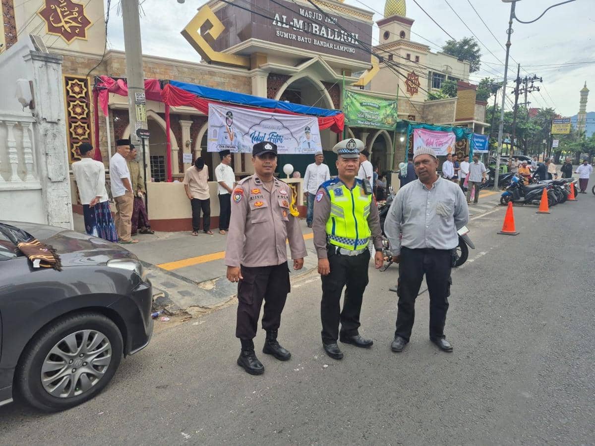 332 Polisi Amankan Salat Id di 88 Lokasi Bandar Lampung