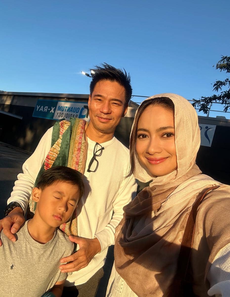 Rini Yulianti, suami dan buah hati bersyukur bisa menjalani salat id di Sydney, Australia tahun ini, walau harus berjauhan dengan keluarga di Indonesia