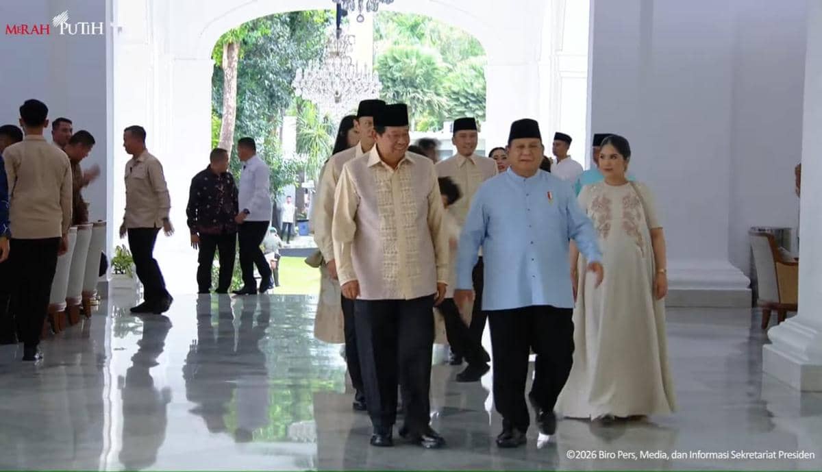 Momen Lebaran, Prabowo Terima SBY dan Keluarga di Istana