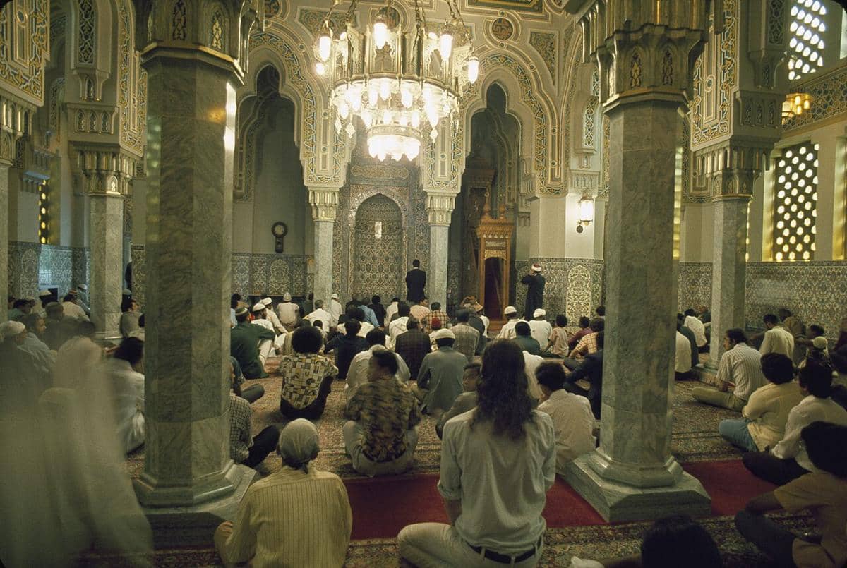 potret ruang salat di Islamic Center of Washington