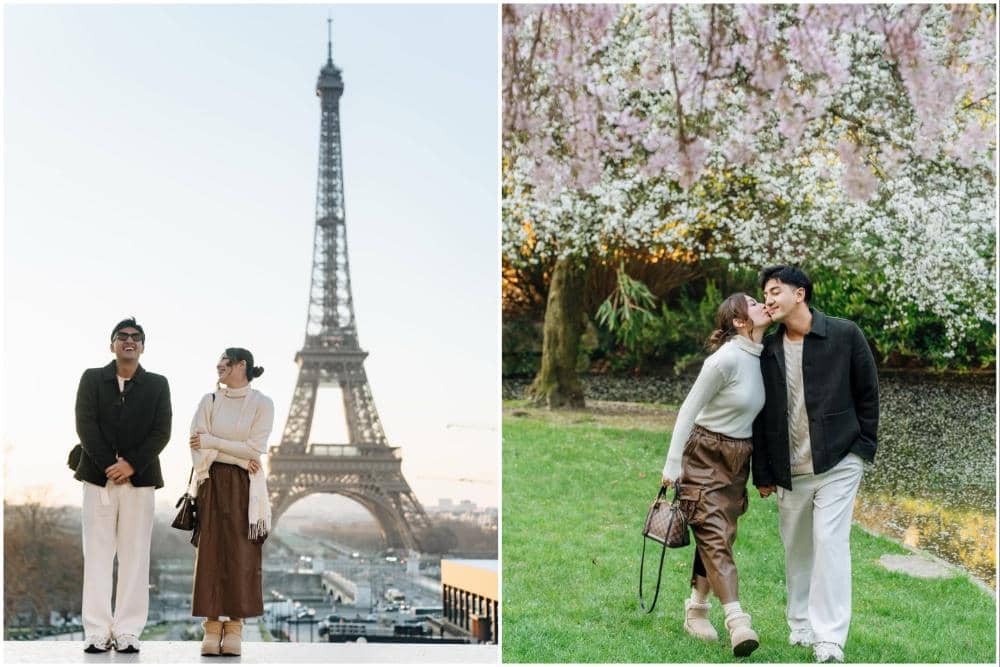 10 Photoshoot Harris Vriza dan Haviza di Paris, Romantis!