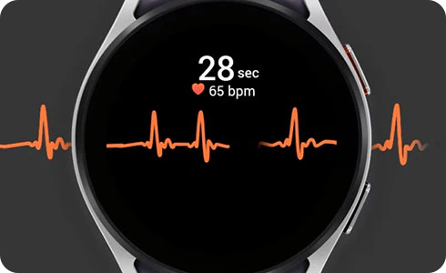 ilustrasi smartwatch untuk mengukur EKG dan memantau detak jantung