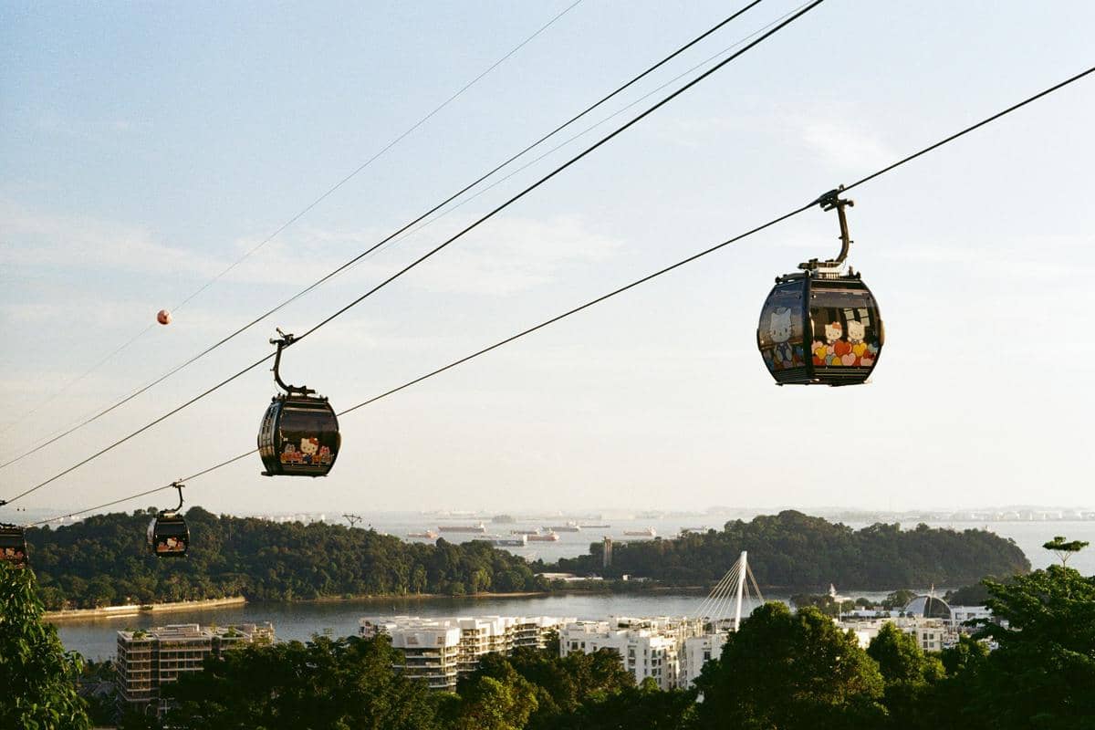 Potret cable car di Sentosa Island, Singapura 