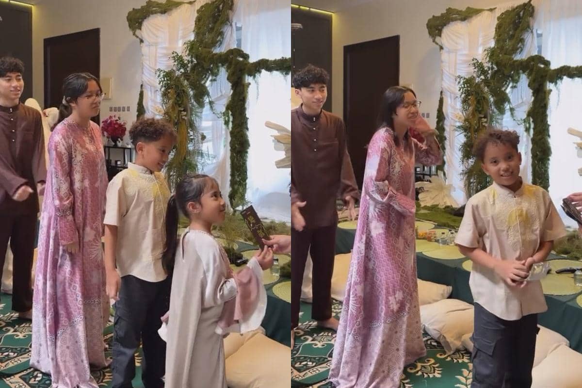 Chava dan Xabiru berbaris untuk mendapatkan THR dari Rachel Vennya