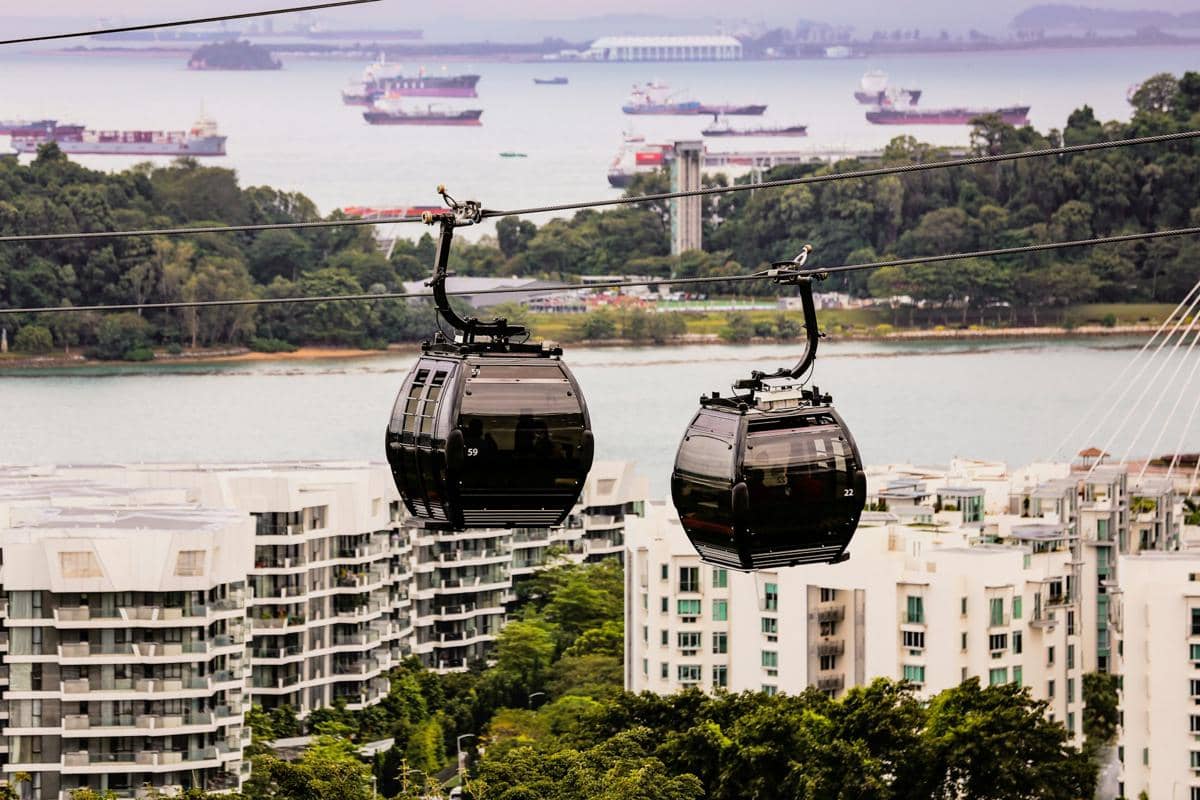 Potret cable car di Sentosa Island, Singapura 