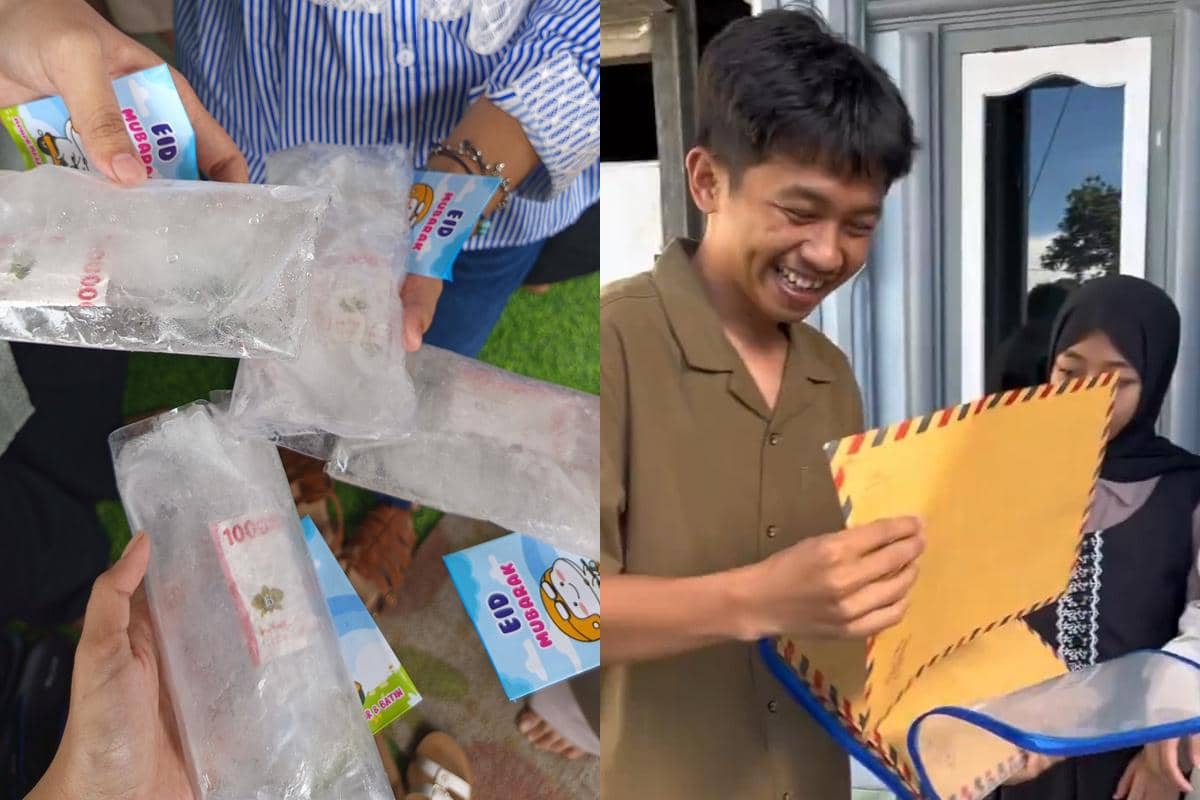 7 Potret Kocak Model Amplop THR Gak Umum yang Bikin Bingung Nerimanya