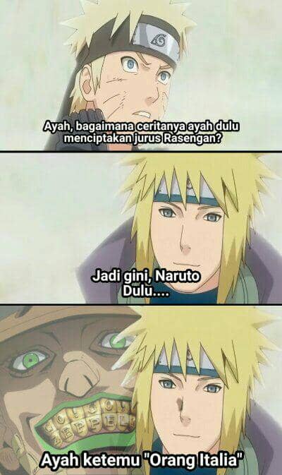 Meme asal mula Rasengan dari Steel Ball Run