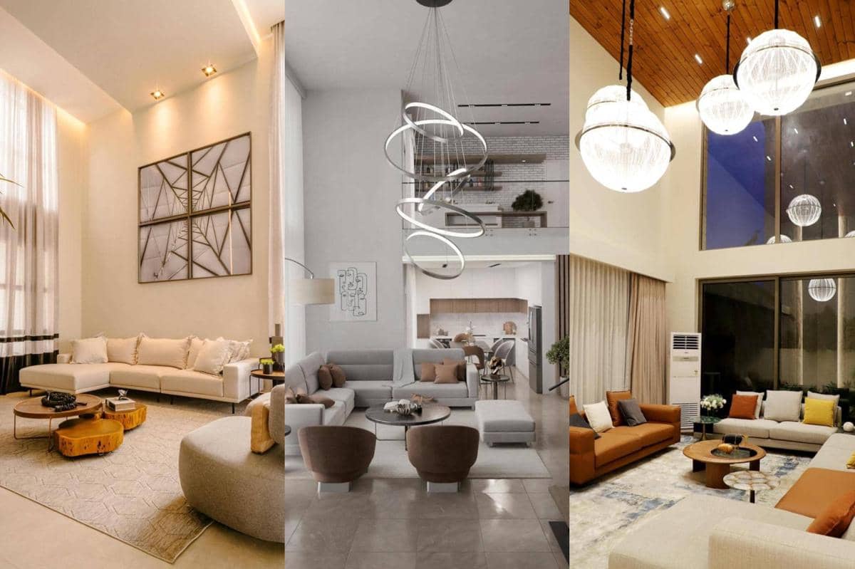 10 Ide Desain Ruang Keluarga High Ceiling, Megah dan Bikin Betah!
