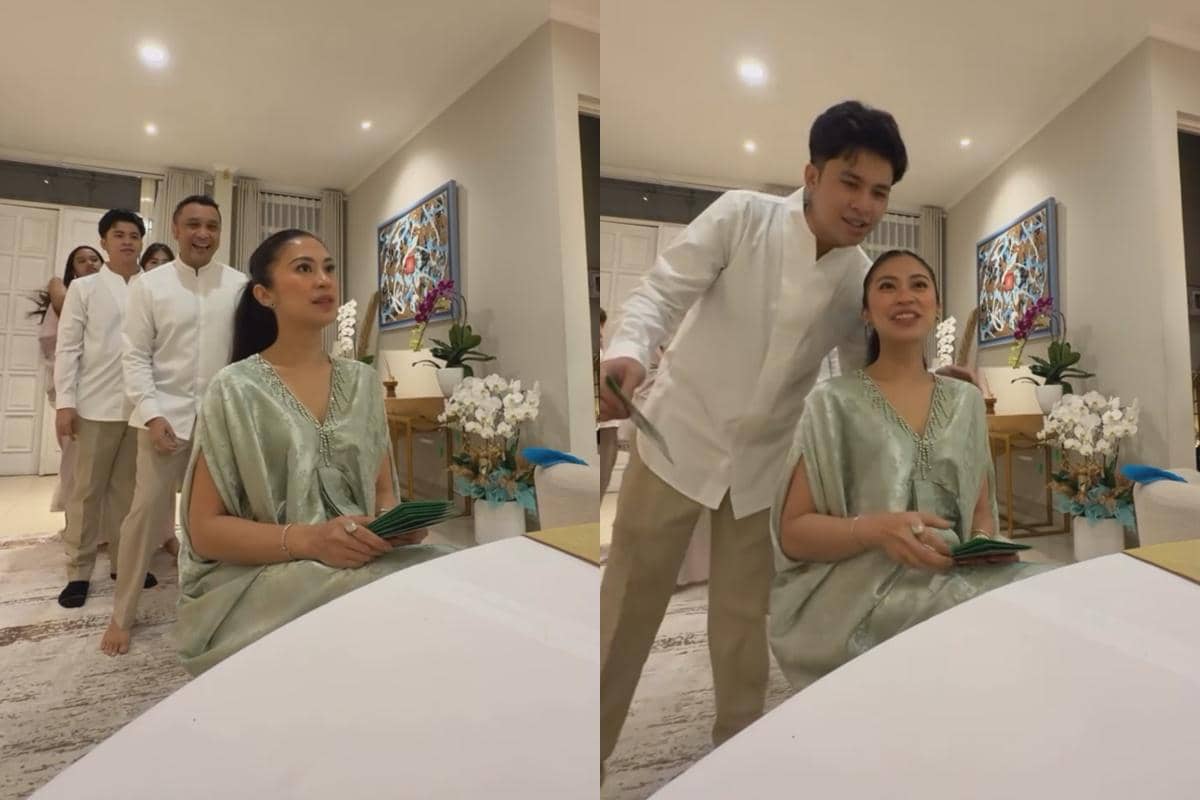 Keluarga Giring Ganesha bermain games untuk menentukan siapa yang dapat THR