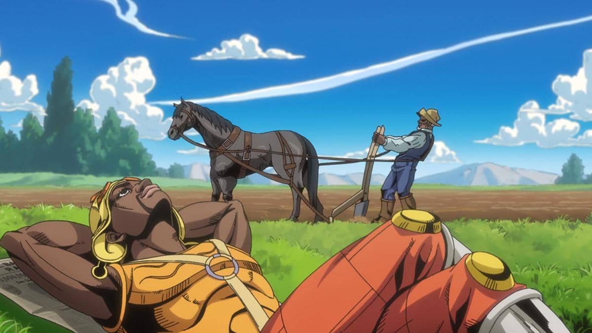 Pocoloco bersantai di lahan pertanian - Steel Ball Run