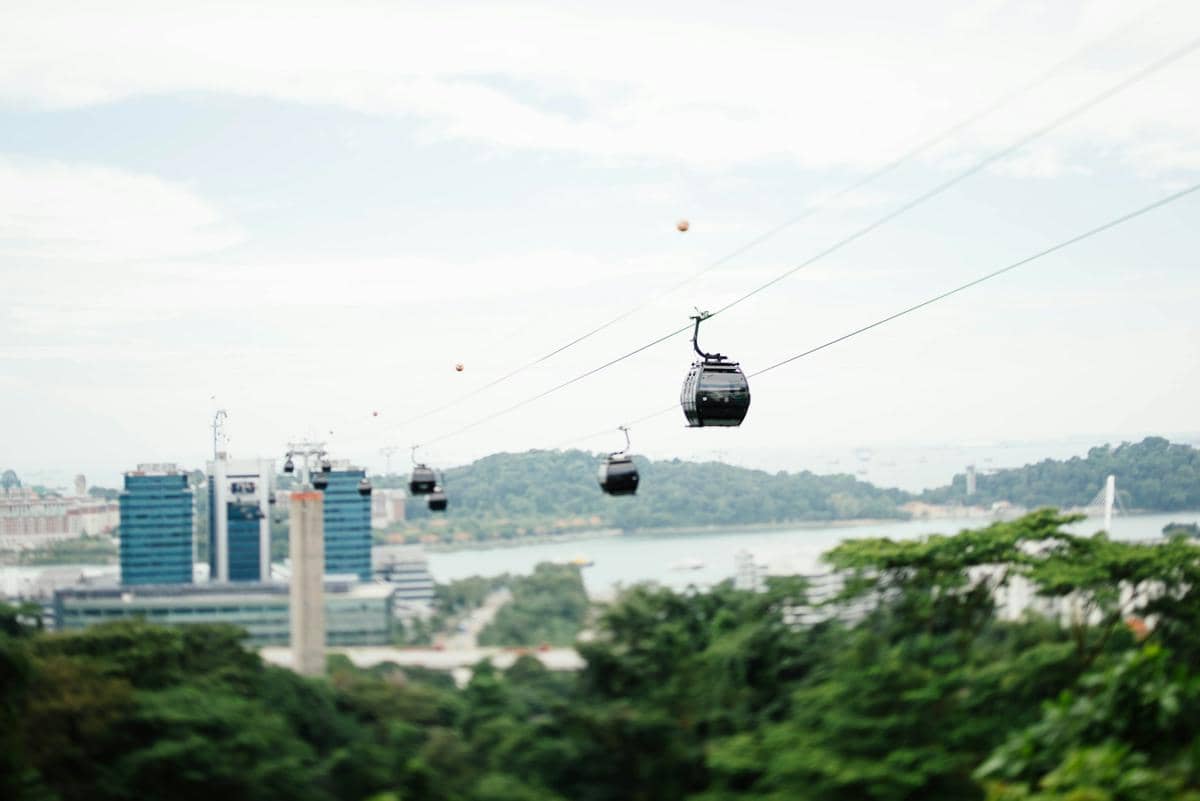 Potret cable car di Sentosa Island, Singapura 
