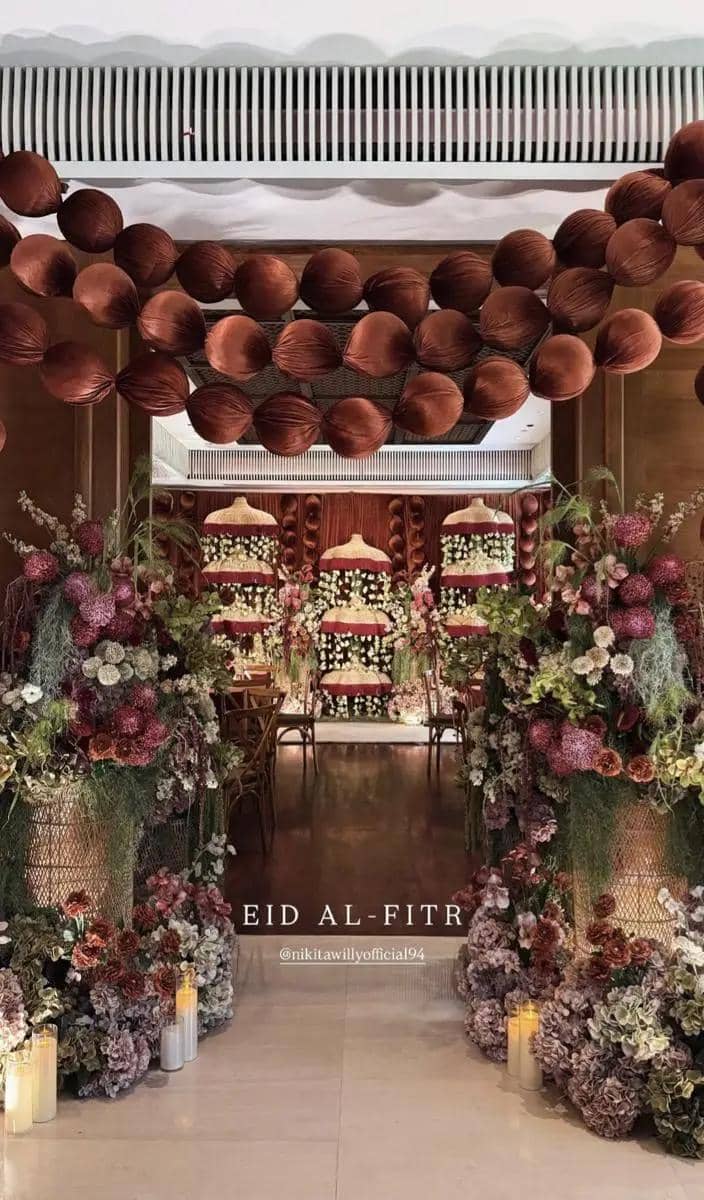 dekorasi Lebaran 2026 di acara keluarga Nikita Willy (instagram.com/royaldesign_decor)