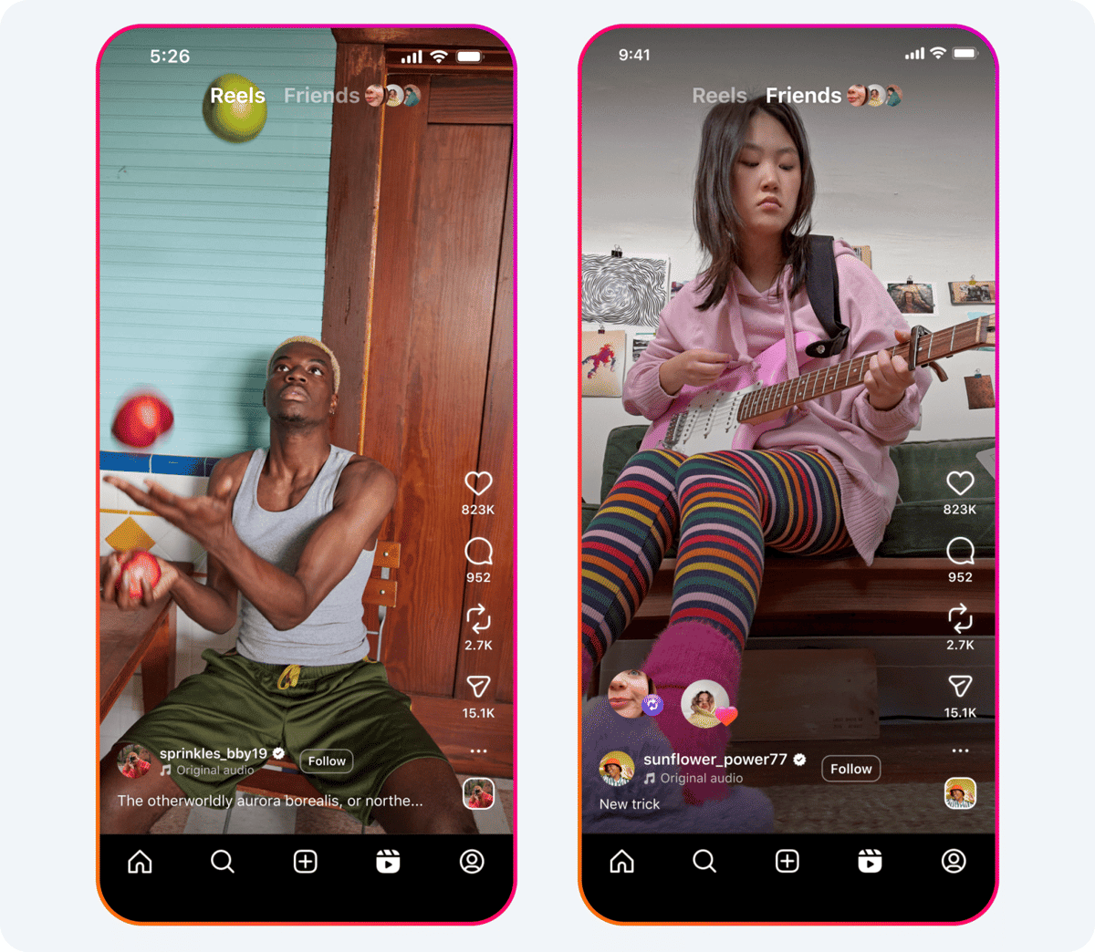 fitur tab Friends (teman) di Instagram Reels