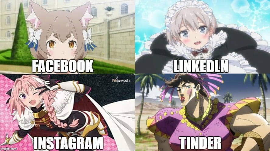 meme anime tentang aplikasi kencan