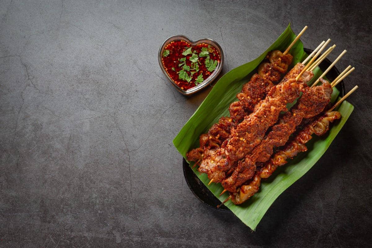 ilustrasi sate kambing