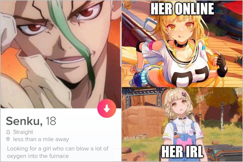 8 Meme Anime tentang Aplikasi Kencan, Foto Profilnya Beda?