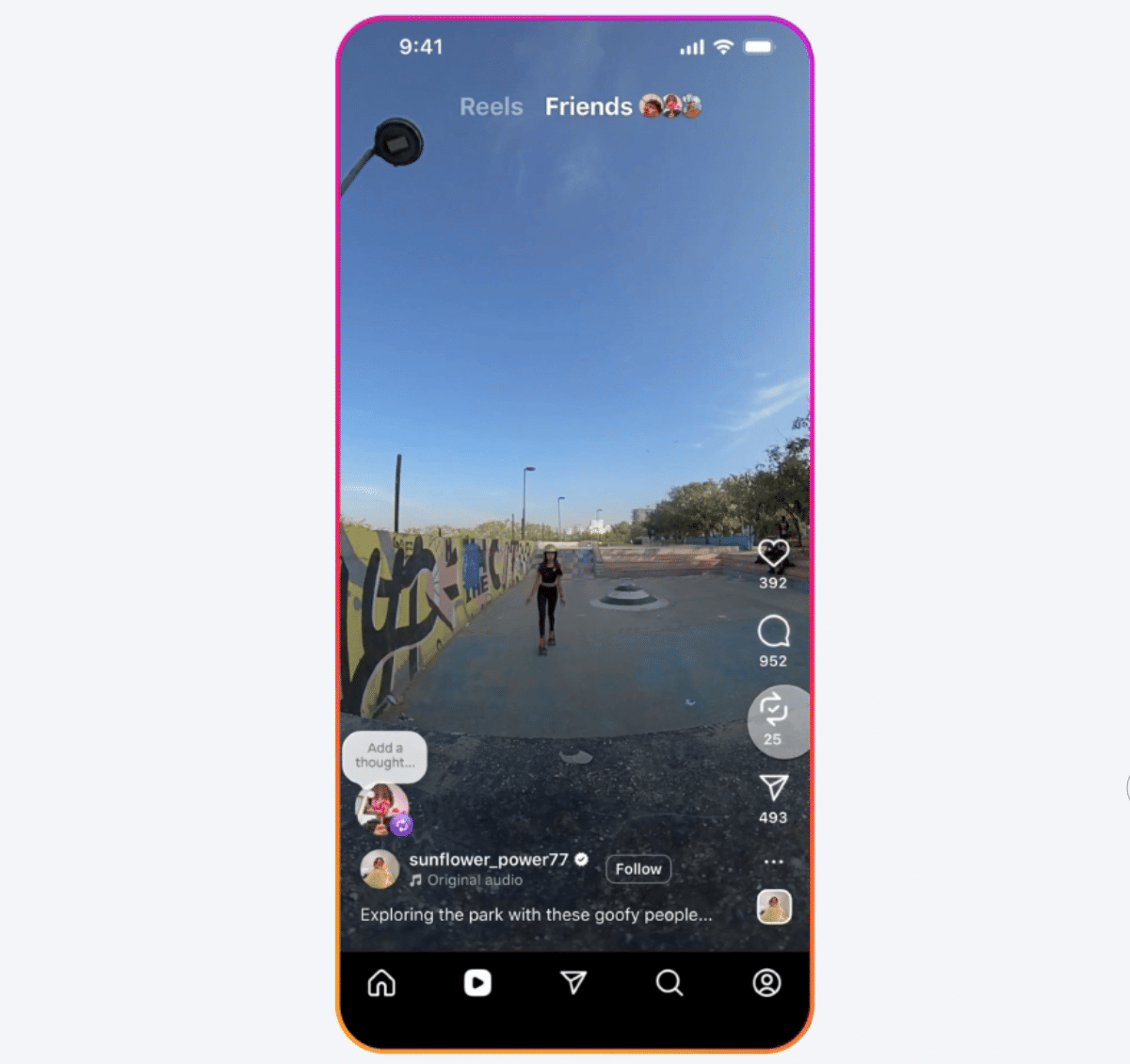 fitur Repost untuk bagikan ulang ke Instagram feed