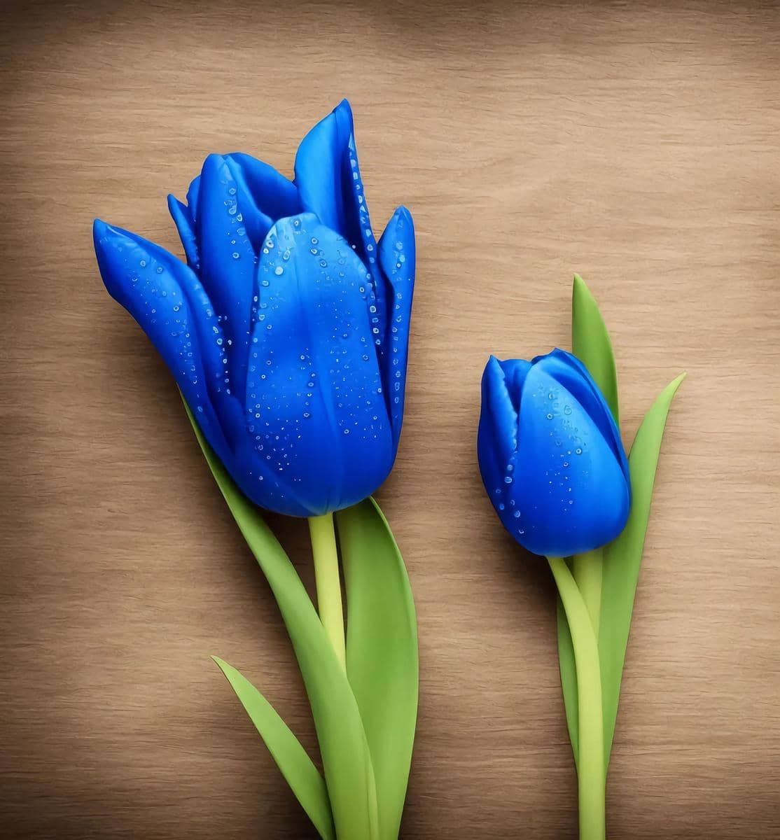 ilustrasi bunga tulip biru