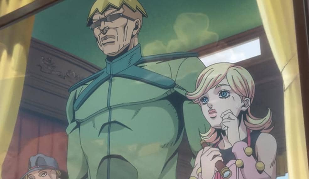 Steven menjelaskan ke Lucy soal kemampuan Sandman - Steel Ball Run