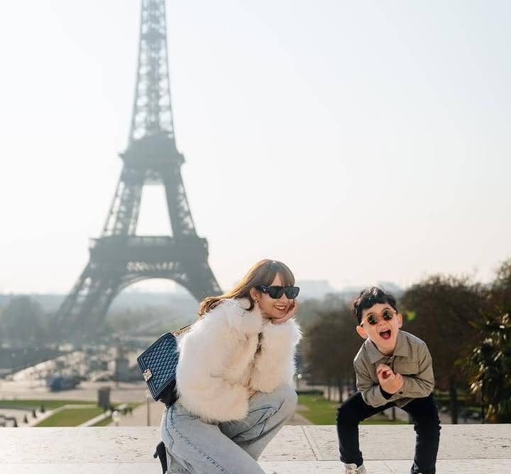 Gilang Dirga libur lebaran ke Paris