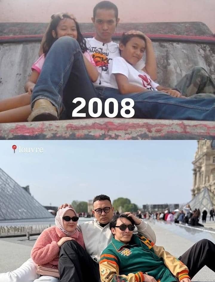 Gilang Dirga libur lebaran ke Paris