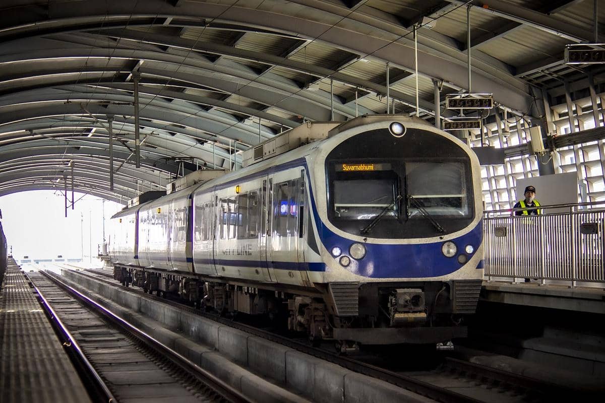 potret Airport Rail Link di Stasiun Phaya Thai 