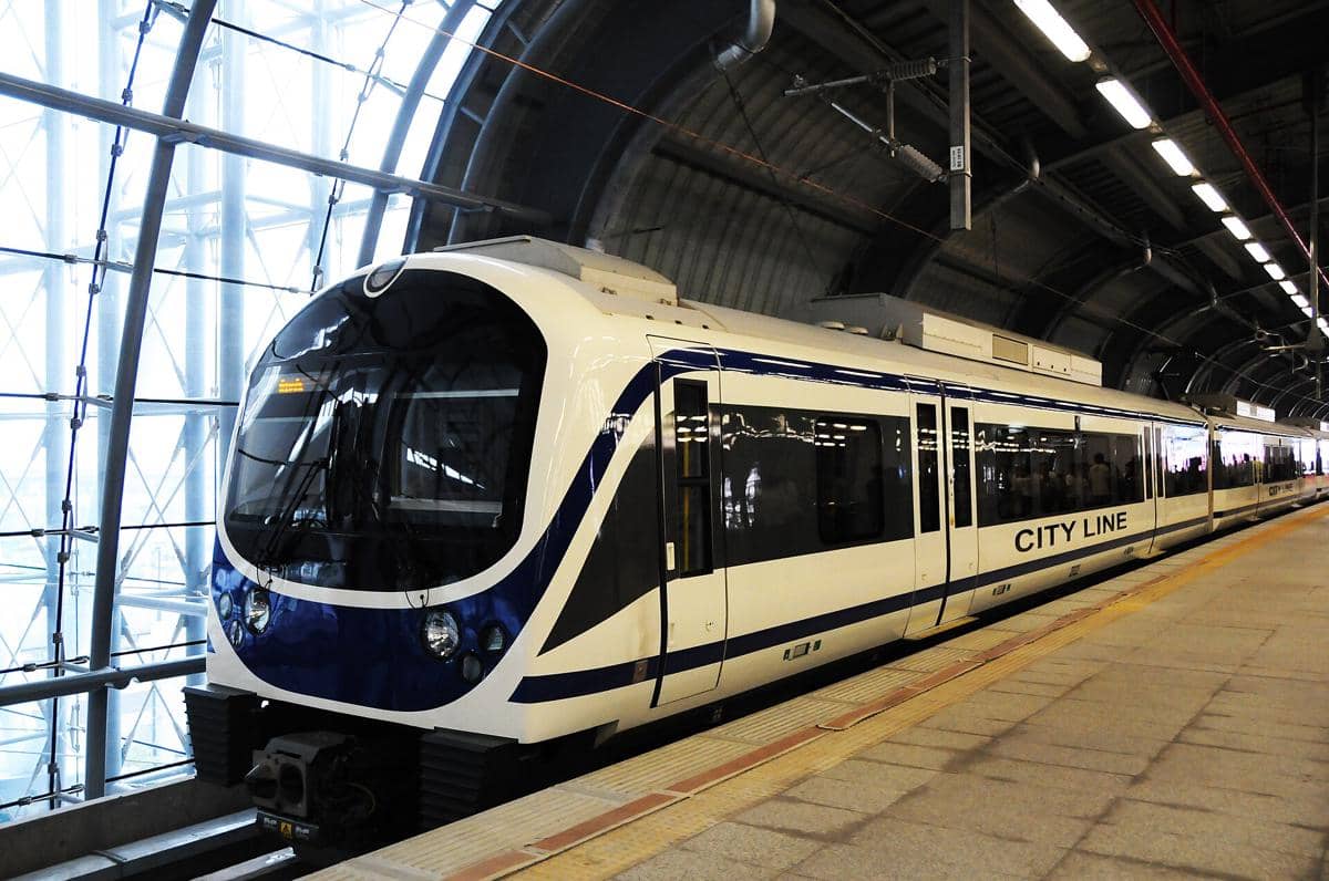 potret Airport Rail Link di Stasiun Phaya Thai 