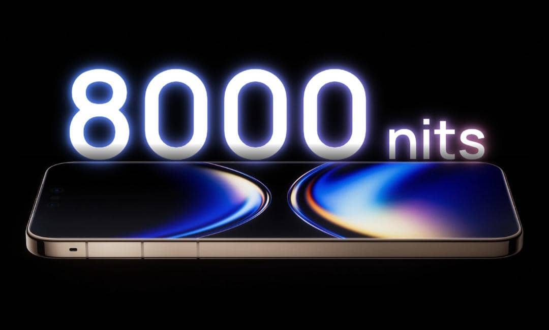 ilustrasi layar 8000 nit milik HUAWEI Mate 80 Pro Max Wind Edition 