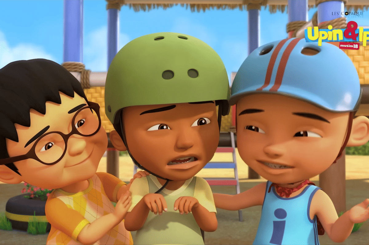 potret Ijat dalam episode Basikal Kawanku di serial Upin dan Ipin