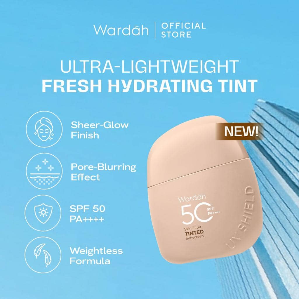 Wardah Sunscreen UV Shield Skin Filter Tinted SPF 50 PA++++