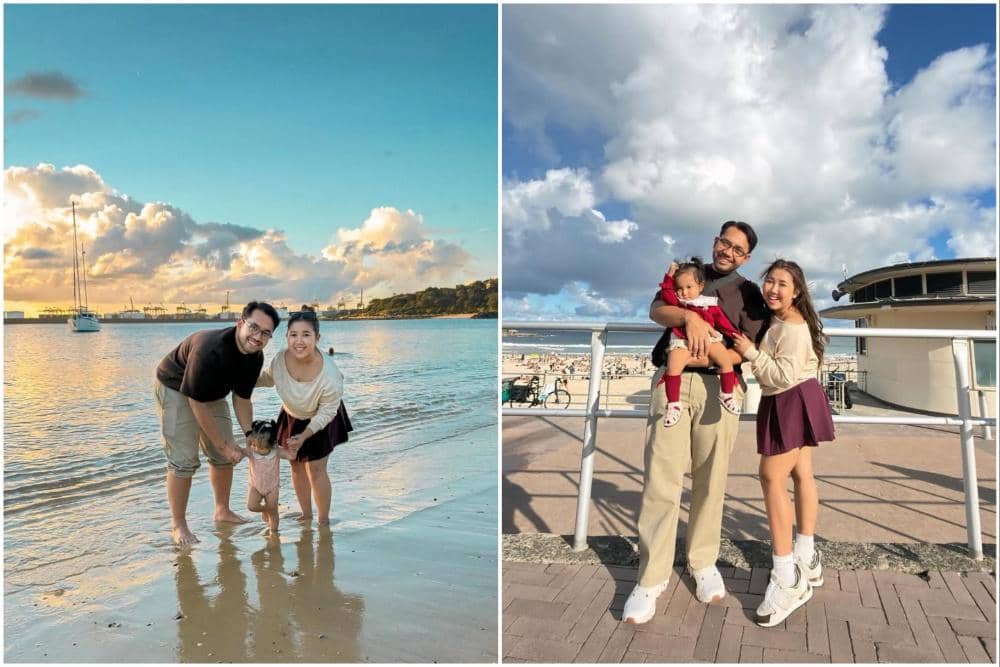 9 Potret Keluarga Kiky Saputri Main ke Pantai di La Perouse, Australia