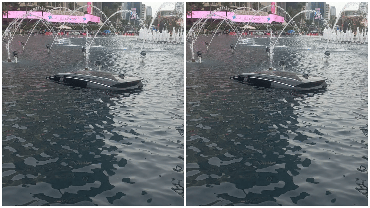 BYD Nyemplung ke Kolam Bundaran HI, Diduga Sopir Lalai