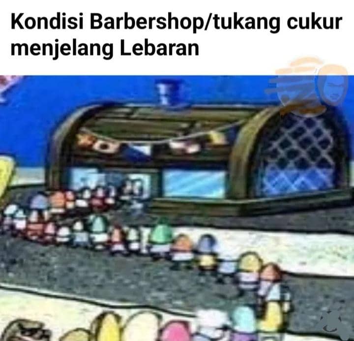 meme cukur rambut 