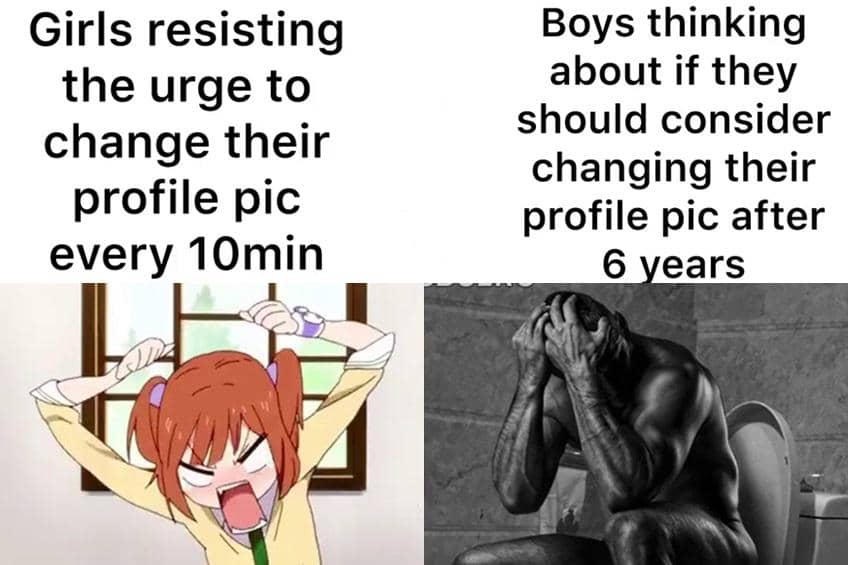 8 Meme Kartun tentang Foto Profil, Ganti Tiap Enam Tahun Sekali?