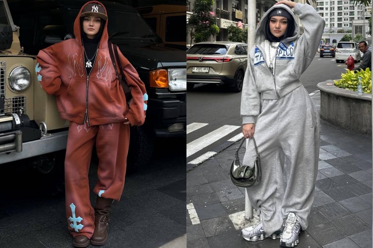 7 Referensi One Set Hoodie ala Tia Santika, Cocok buat Daily!