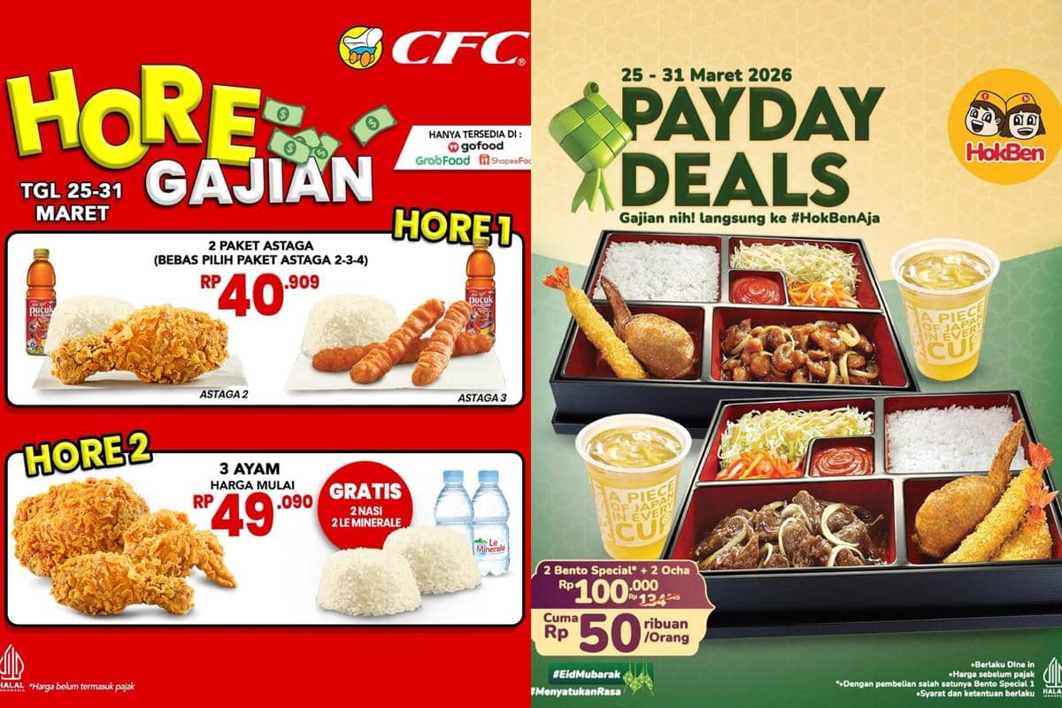 Promo Gajian Maret 2026 di Berbagai Gerai Makanan
