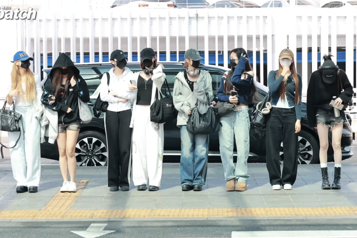 potret Hearts2Hearts berangkat ke Indonesia untuk fan meeting (dok. Dispatch)