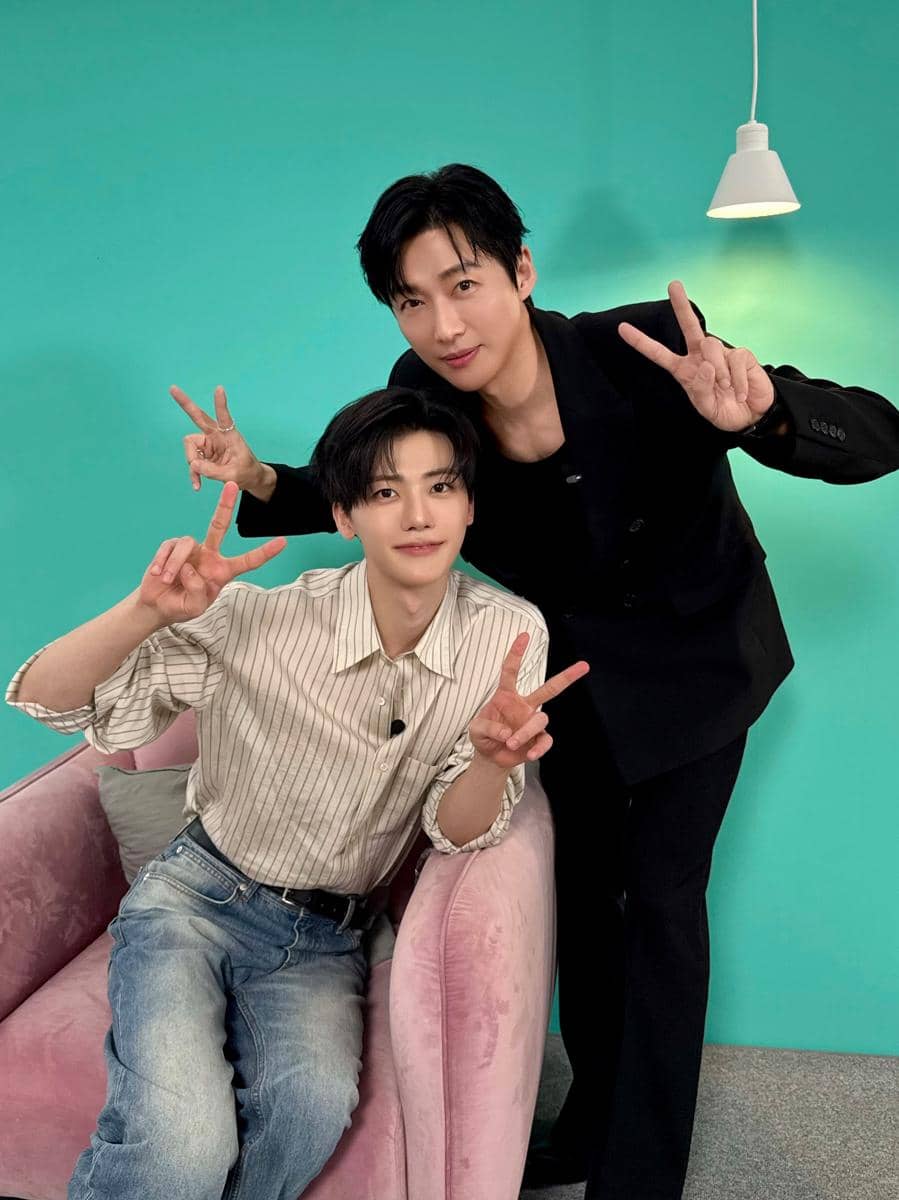 Jaemin NCT dan Namkoong Min di balik layar acara SELF-ON KODE