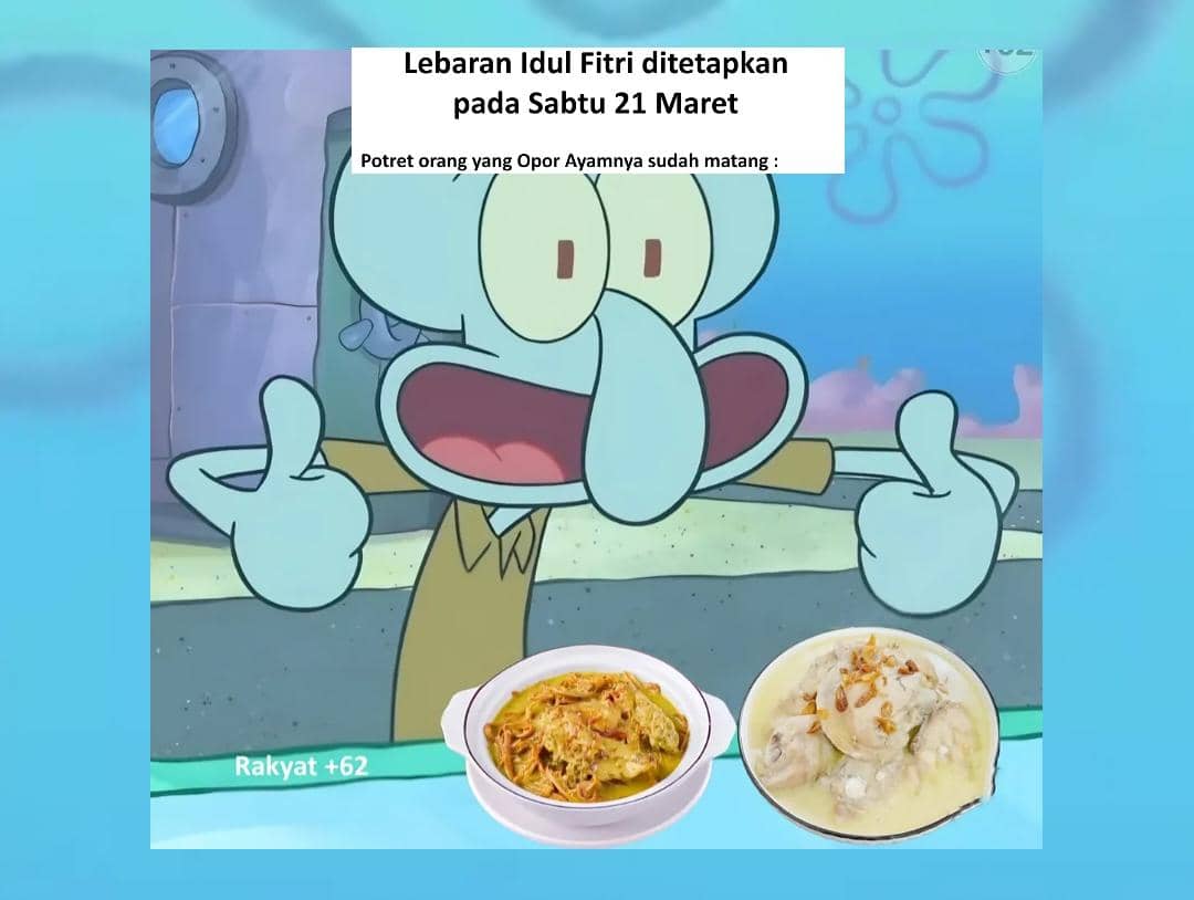 8 Meme Lebaran 2026, Ketupat dan Opor Dimasak Sehari sebelum Hari-H
