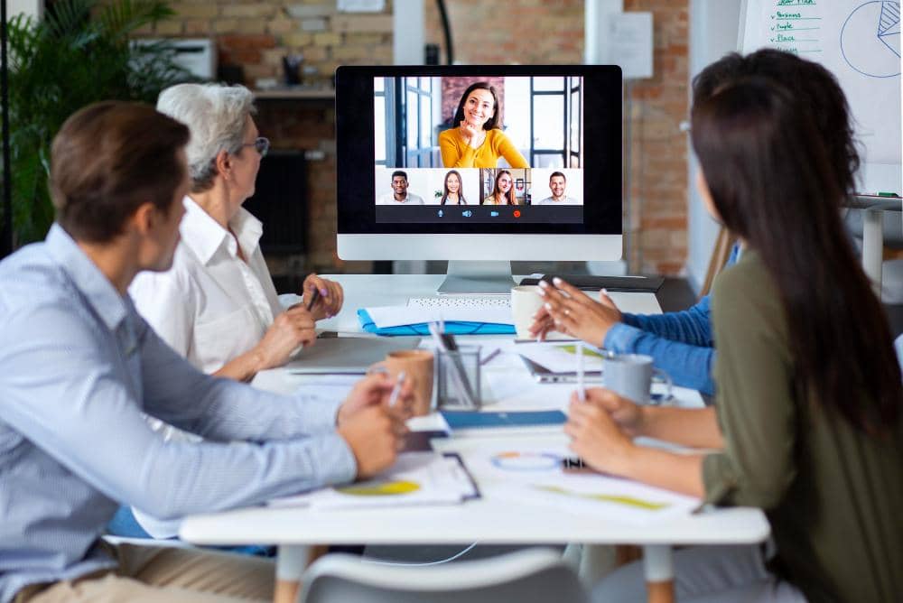 ilustrasi video conference