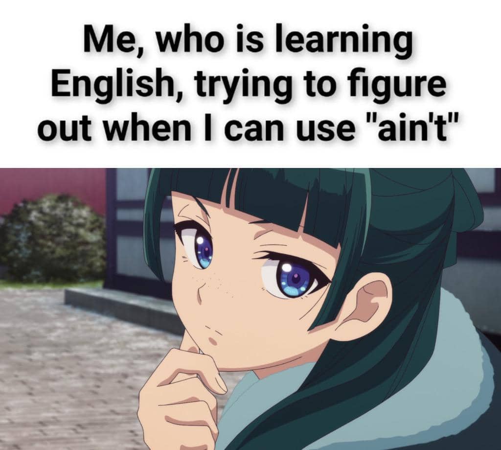 meme anime tentang belajar bahasa Inggris
