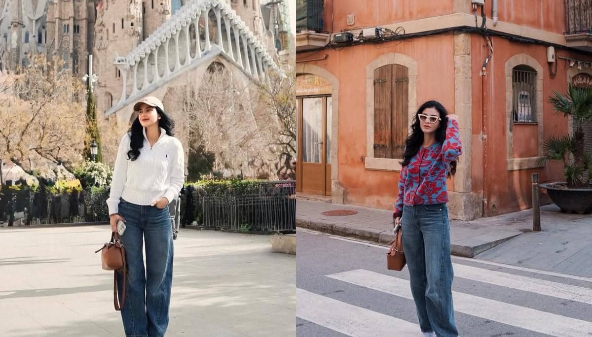 8 Potret Medina Dina Liburan di Barcelona, Tampil Modis!