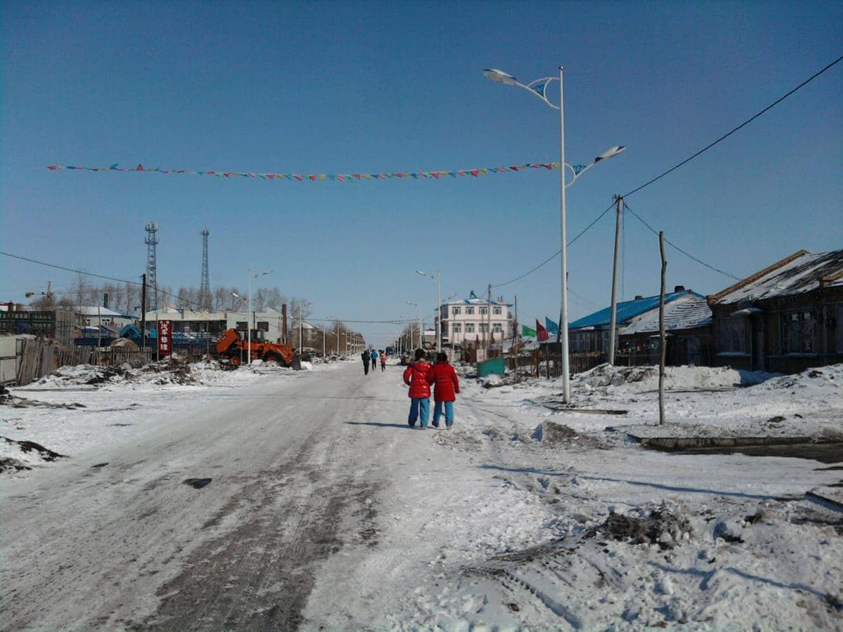 potret suasana musim dingin di Hulunbuir yang memperlihatkan perubahan musim yang ekstrem