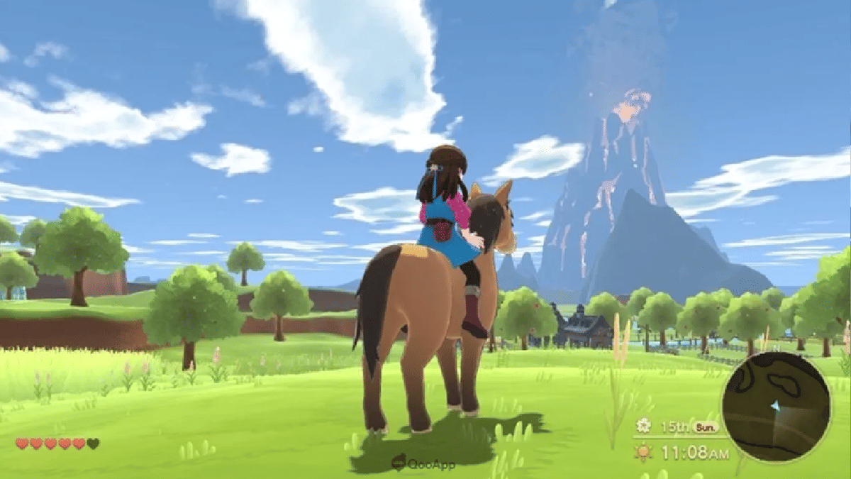 menjelajahi dunia open world dengan berkuda