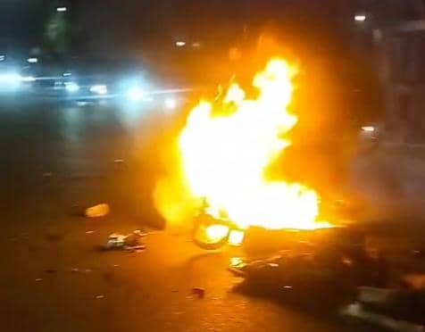 Kecelakaan Maut 2 Sepeda Motor di Medan, Korban sampai Terbakar