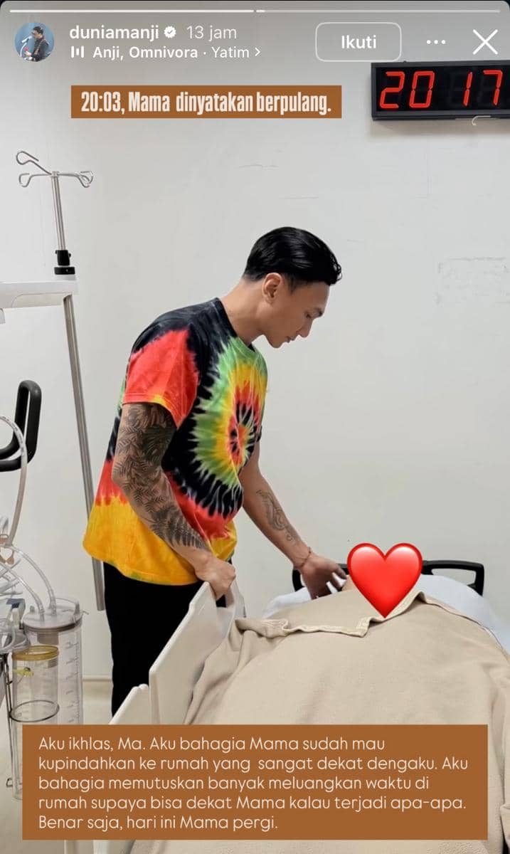 potret kenangan Anji dan ibunya