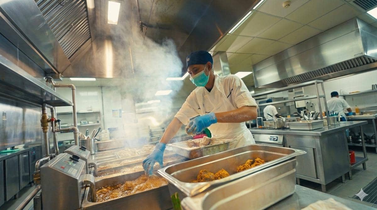 Dapur tempat mengolah makanan karyawan PT AMMAN. (Dok. AMMAN)