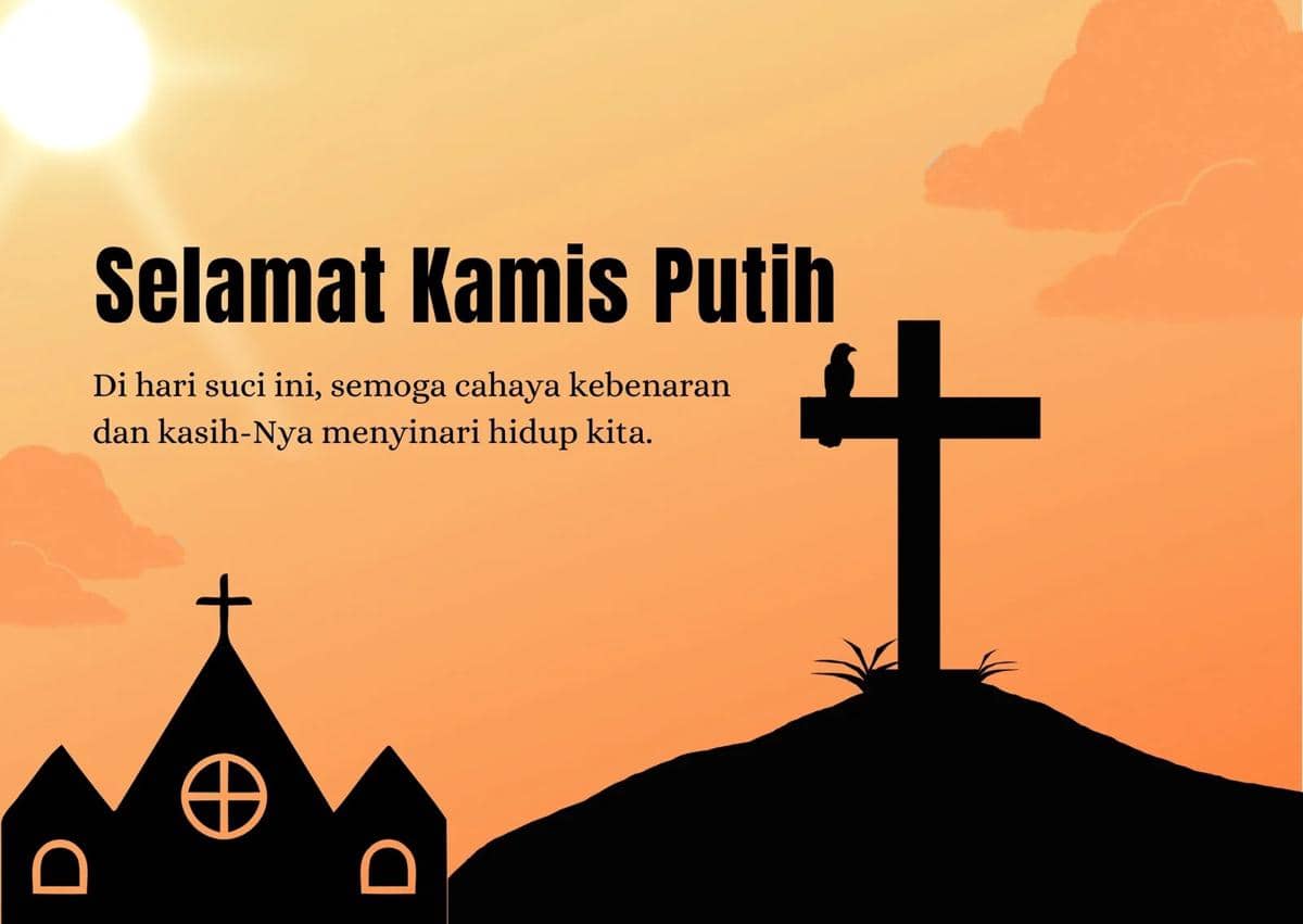 Ilustrasi poster Kamis Putih (Canva/By sudiasih_studio)