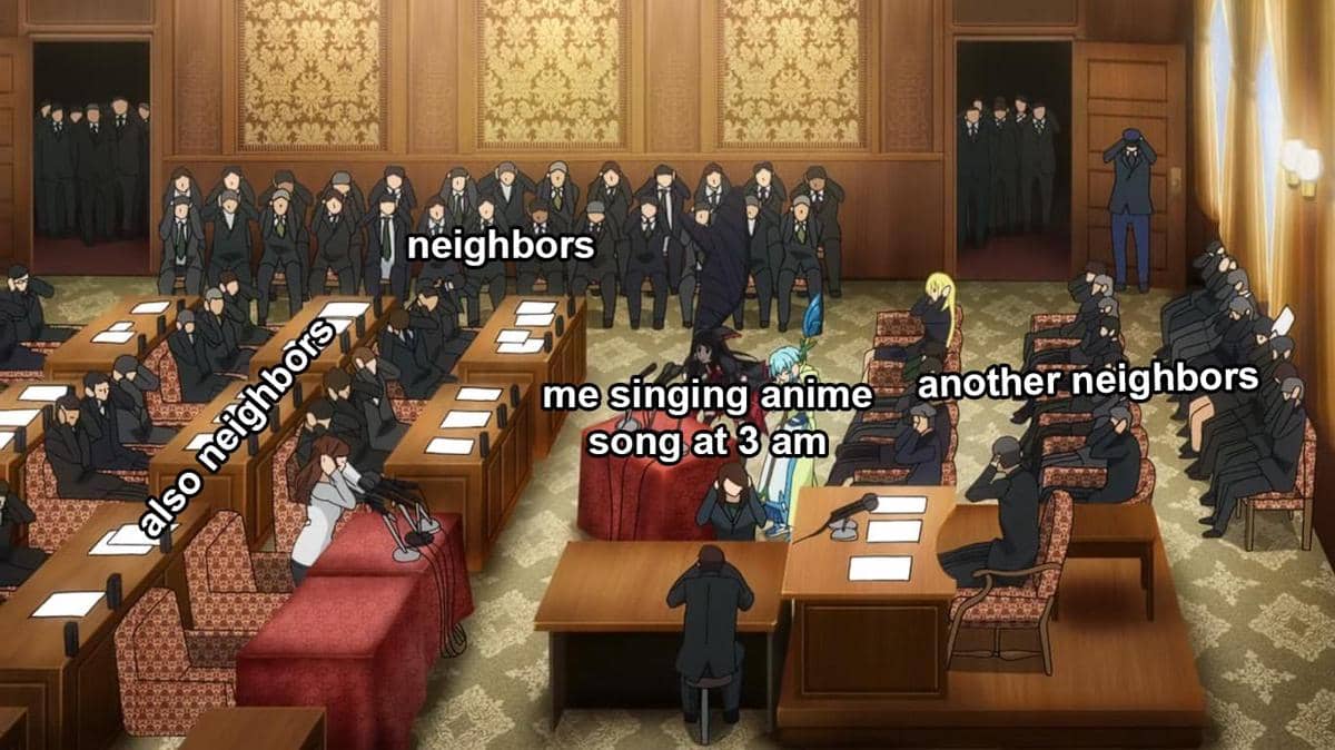 8 Meme Anime tentang Tetangga, Ada yang Nyanyi Jam 3 Pagi!